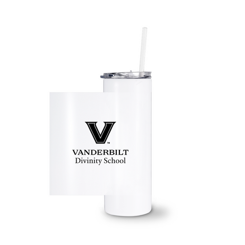 NEW Vanderbilt Divinity White Tumbler With Straw